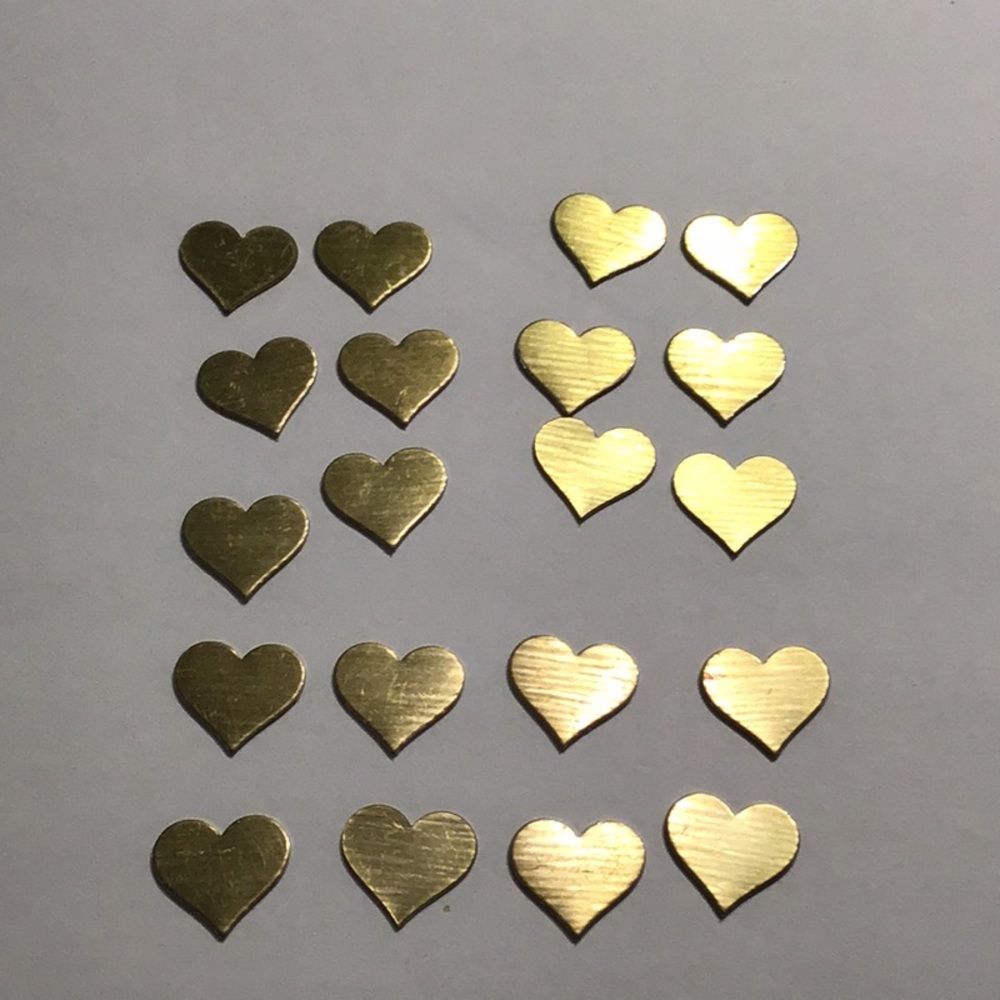 (20) Brass Heart Stamping Blanks